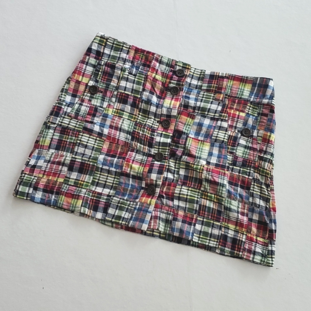 J. Crew Multicolor Plaid Mini Skirt